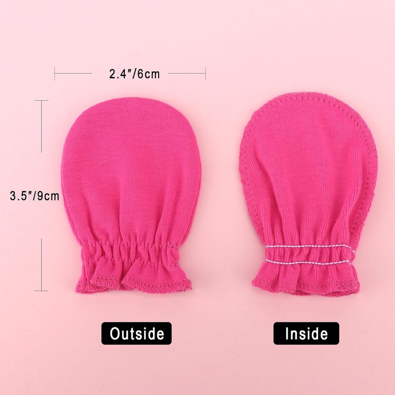 DRESHOW BQUBO 12 Pairs Baby Mittens Newborn Infant Toddler Mittens No Scratch Cotton Elastic Wrist Gloves for Boys Girls 0-6 Months - Image 5